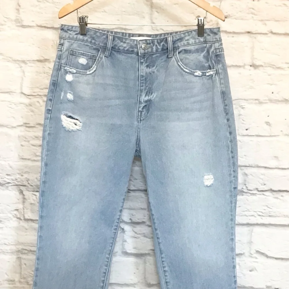 Flying Monkey 31 Angie High Rise Rigid Crop Straight Women’s Jeans Distressed